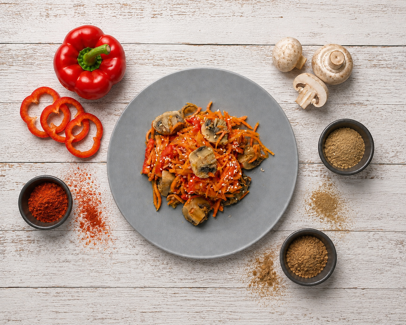 Carrot Mushroom Salad