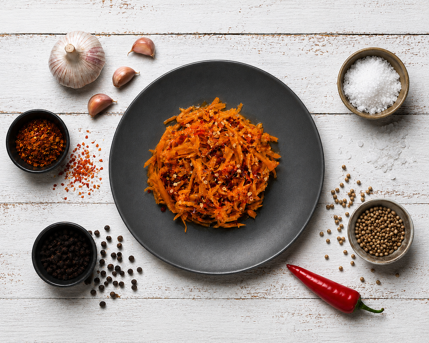 Hot Carrot Red Chilli Salad